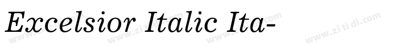 Excelsior Italic Ita字体转换